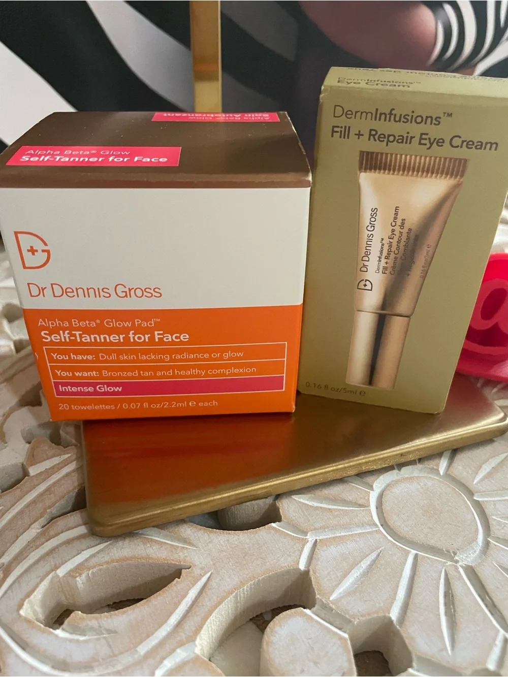 NIB-Self-Tanner for Face & DermInfusions Fill + Repair Eye Cream
